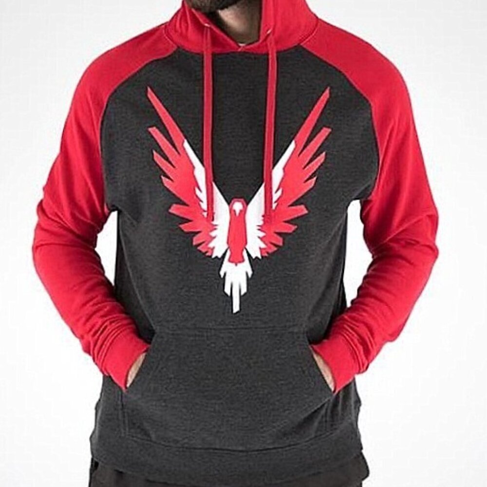 Maverick Red & Charcoal Hoodie - Size XS